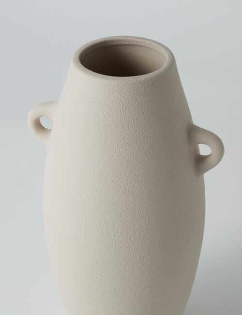 M&Co Lola Vase, 26cm, Stone product photo View 02 L