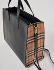 Whistle Accessories Albie Tote Bag, Tan & Black product photo View 05 S