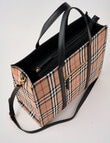 Whistle Accessories Albie Tote Bag, Tan & Black product photo View 07 S