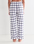 Whistle Sleep Check Flannel PJ Pant, White & Navy product photo View 02 S