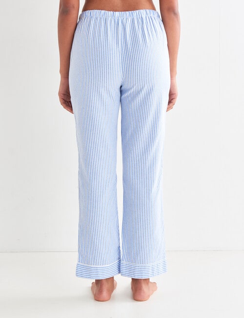 Whistle Sleep Stripped Flannel PJ Pant, Blue product photo View 02 L