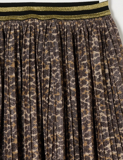 Switch Animal Pleated Skirt, Metallic product photo View 02 L