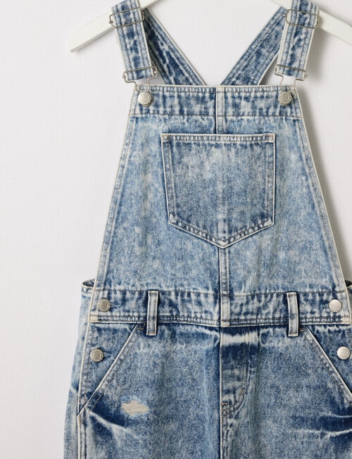 Switch Denim Overalls, Washed Blue product photo View 03 L