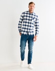 Gasoline Jayden Check Shirt, White product photo View 03 S