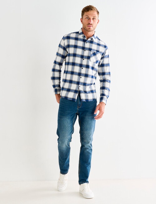 Gasoline Jayden Check Shirt, White product photo View 03 L