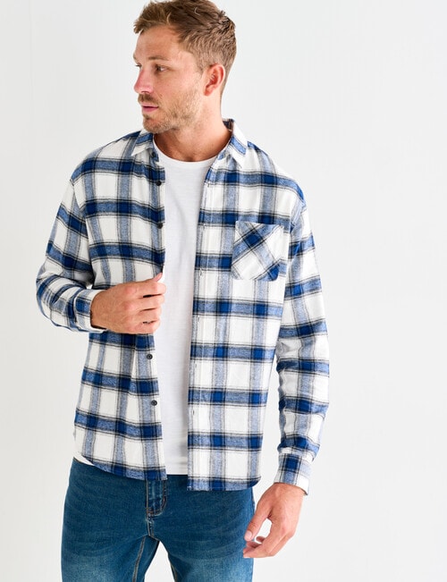 Gasoline Jayden Check Shirt, White product photo View 06 L
