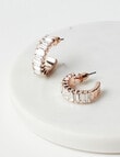 Harlow Radiant Sparkle Hoop Earrings, Rose Gold product photo View 03 S
