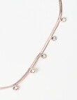 Harlow Snake Chain Sparkle Necklace, Rose Gold product photo View 02 S