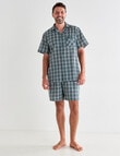Chisel Woven Check Short PJ Set, Green product photo View 03 S