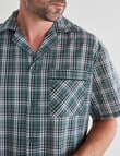 Chisel Woven Check Short PJ Set, Green product photo View 04 S