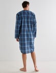 Chisel Check Woven Nightshirt, Navy & Blue product photo View 02 S