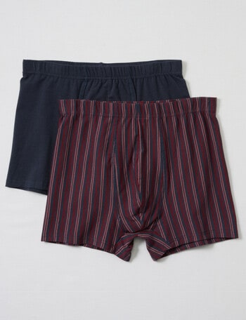 Chisel Vertical Stripe Trunk, 2-Pack, Navy, Pink & Burgundy product photo