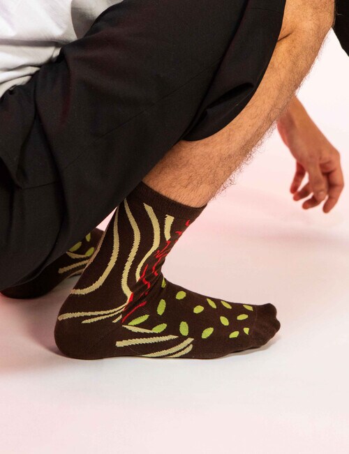 Eat My Socks Chocolate Box Socks, Brown product photo View 03 L