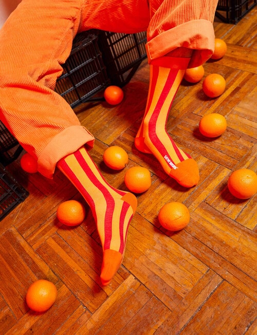 Eat My Socks Juicy Oranges Socks, 2-Pack, Orange product photo View 05 L