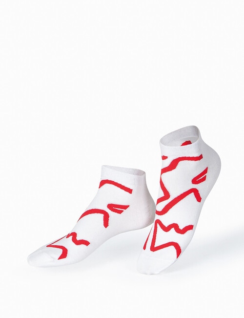 Eat My Socks Strawberry Smoothie Socks, 2-Pack, Pink & White product photo View 03 L