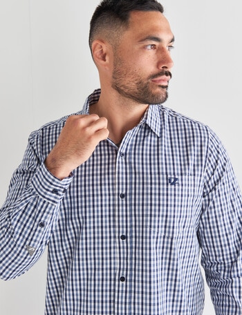Line 7 Russell Long Sleeve Shirt, Navy product photo