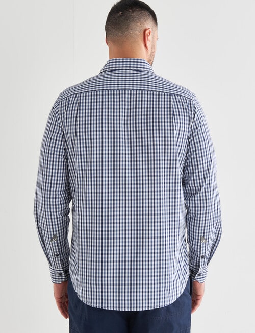 Line 7 Russell Long Sleeve Shirt, Navy product photo View 02 L