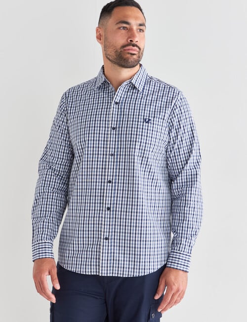 Line 7 Russell Long Sleeve Shirt, Navy product photo View 05 L