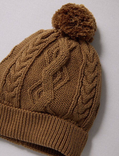 Teeny Weeny Cable Beanie, Tan product photo View 02 L