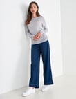 North South Merino Ruched Waist Top, Silver Marle product photo View 03 S