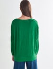 North South Merino Twist Front Top, Bright Green product photo View 02 S