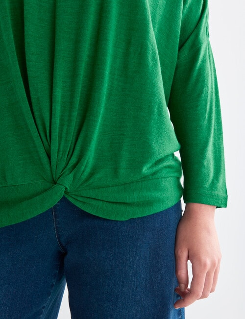 North South Merino Twist Front Top, Bright Green product photo View 04 L