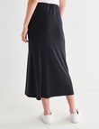 North South Merino Ruched Waist Skirt, Black product photo View 02 S