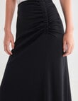 North South Merino Ruched Waist Skirt, Black product photo View 04 S