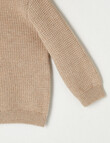 Teeny Weeny Knit Jumper, Oat Marle product photo View 03 S