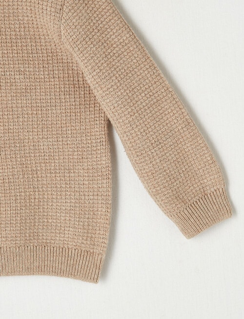 Teeny Weeny Knit Jumper, Oat Marle product photo View 03 L