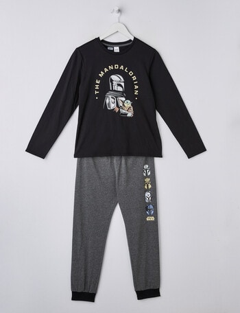 Licensed Star Wars Way PJ Set, Black & Charcoal Marle product photo
