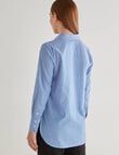 Oliver Black Stripe Long Sleeve Classic Shirt, Blue & White product photo View 02 S