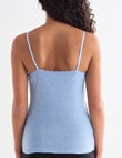 Essence Thermals Merino, Cotton Lace Trim Cami, Sky Blue, 10-18 product photo View 02 S