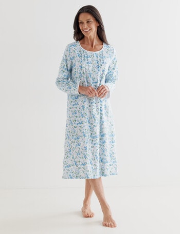 Ruby & Bloom Flan Nightie, Blue Painterly, 10-26 product photo