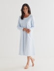 Ruby & Bloom Ditsy Flan Nightie, Pale Blue, 10-20 product photo View 03 S
