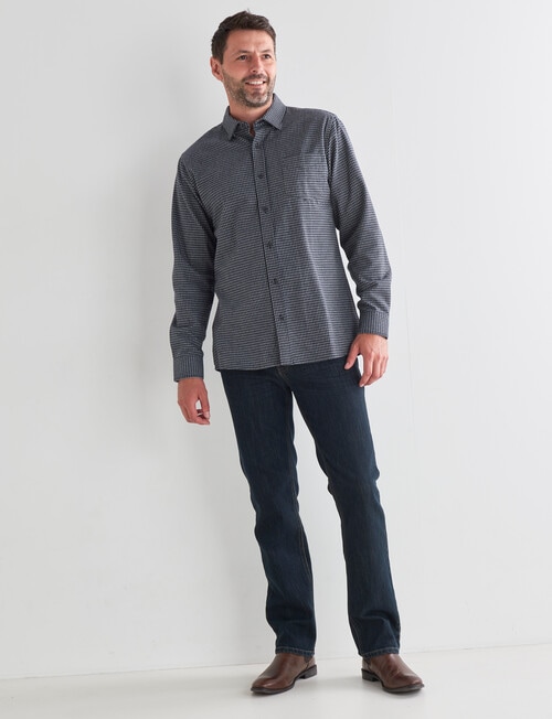 Chisel Mini Check Long Sleeve Shirt, Navy product photo View 06 L