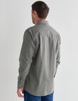Chisel Mini Check Long Sleeve Shirt, Khaki product photo View 02 S