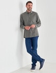 Chisel Mini Check Long Sleeve Shirt, Khaki product photo View 03 S