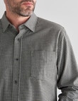 Chisel Mini Check Long Sleeve Shirt, Khaki product photo View 04 S