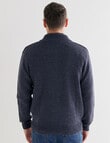 Chisel Zip Through Sweater, Blue Marle product photo View 02 S
