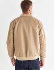 Gasoline Falcon Bomber Jacket, Beige product photo View 02 S