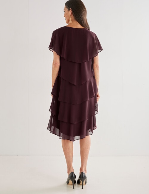 Ella J Layered Dress, Syrah product photo View 02 L