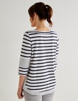 Line 7 Raydar Stripe Top, Navy product photo View 02 S