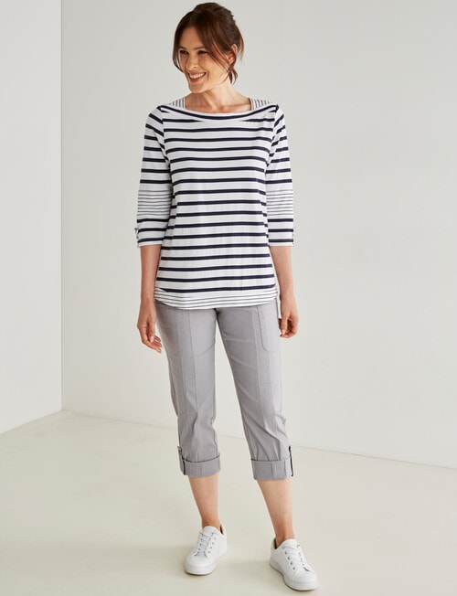 Line 7 Raydar Stripe Top, Navy product photo View 03 L