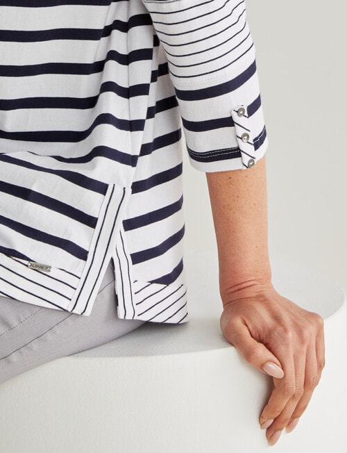 Line 7 Raydar Stripe Top, Navy product photo View 05 L