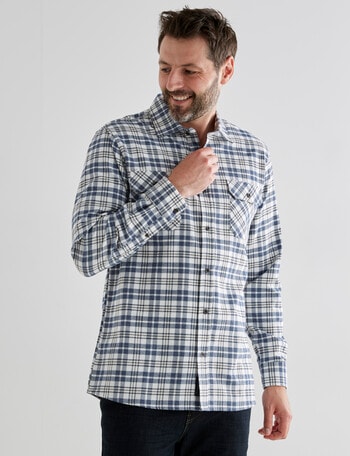 Chisel Long Sleeve Flannel Shirt, Natural product photo