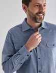 Chisel Long Sleeve Flannel Shirt, Light Blue product photo View 05 S