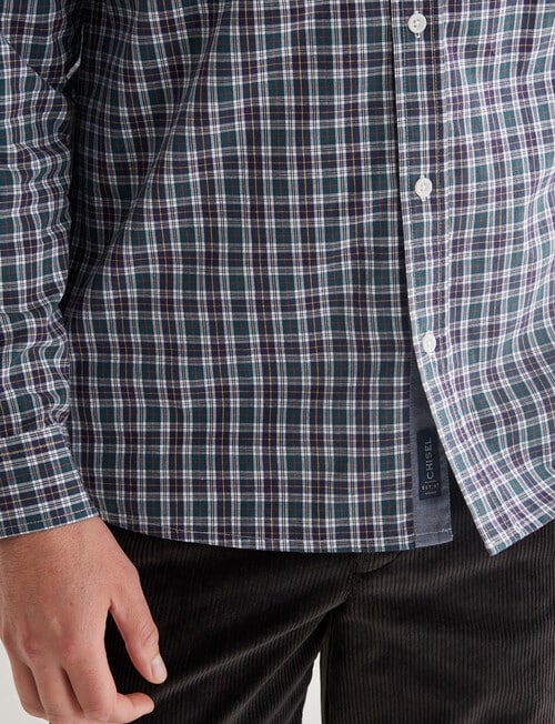 Chisel Long Sleeve Baxter Shirt, Green product photo View 05 L