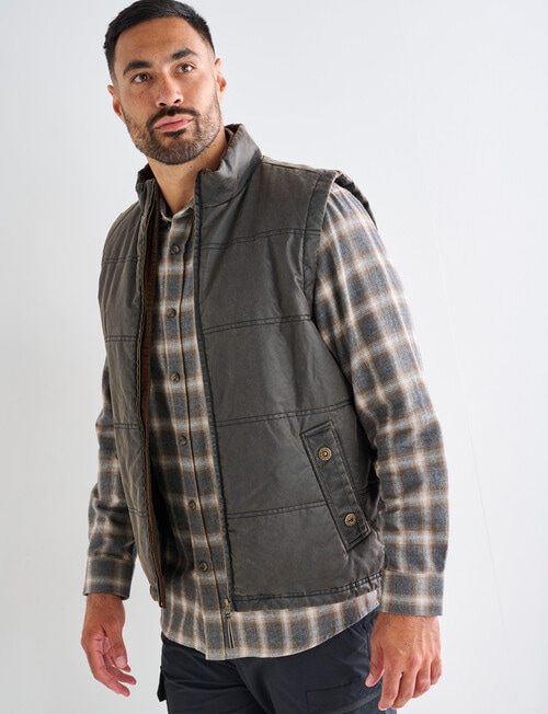 Kauri Trail Griffin Puffer Vest, Brown product photo View 06 L