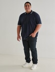 Chisel King Size Tipped Polo Shirt, Navy product photo View 03 S